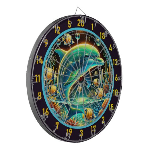 Coral Cove Dolphin Dartboard Adventure Dartbord (Voorkant Links)