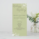 Coral & Crème Filigree Élégant programme de mariag (Debout devant)