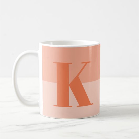 Coral Custom Monogram Koffiemok (Links)