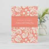 Coral Damask 85e anniversaire Invitations (Debout devant)