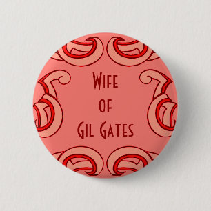 Coral Deco Name Tag Ronde Button 5,7 Cm