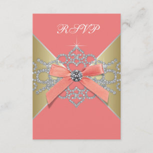 Coral Diamants Corail Or Invitation pour une fête