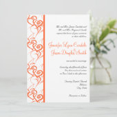 Coral Double Hearts Frappe Les Invitations De Mari (Debout devant)