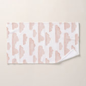 Coral Dreamtime Aquarelle Nuages Serviette (Serviette à main)