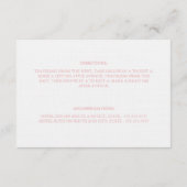 Coral Eat, Drink & trouwen | Behuizing Informatiekaartje (Achterkant)