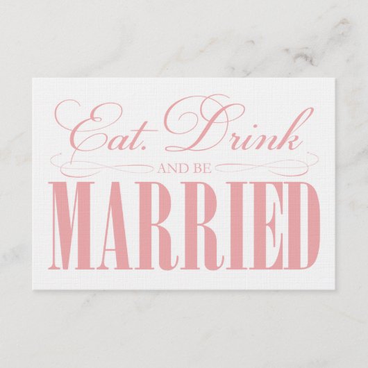 Coral Eat, Drink & trouwen | Behuizing Informatiekaartje (Voorkant)