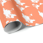 Coral Elegant World Cadeaupapier (Rol Hoek)