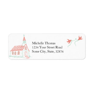 Coral en Mint Chapel Wedding Etiket