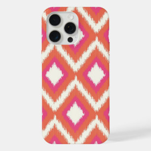 Coral et rose tribal Ikat