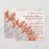 Coral et White Reef Beach Invitations de mariage (Devant / Derrière)
