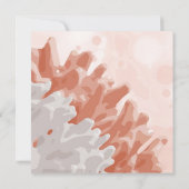 Coral et White Reef Beach Invitations de mariage (Dos)
