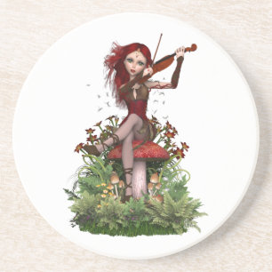 Coral Fairy ~ Sweet Melody Zandsteen Onderzetter