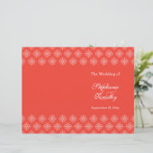 Coral + flacons blancs programme de mariage d'hive (Debout devant)