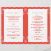 Coral + flacons blancs programme de mariage d'hive (Dos)