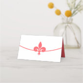 Coral Fleur de Lis Wedding Reception (Achterkant)