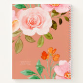 Coral Floral - Journal de composition personnalisé (Dos)