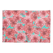 Coral Floral Pattern Kussensloop (Achterkant-Links)