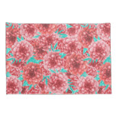 Coral Floral Pattern Kussensloop (Achterkant-Rechts)