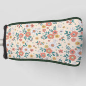 Coral Flower Garden Pattern Golfheadcover (Voorkant)