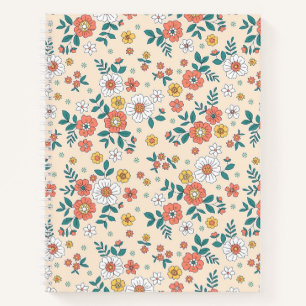 Coral Flower Garden Pattern Notitieboek