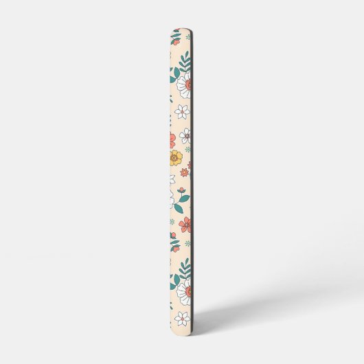 Coral Flower Garden Pattern Samsung Galaxy Hoesje (Linkerkant)