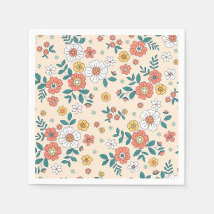 Coral Flower Garden Pattern Servet