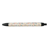 Coral Flower Garden Pattern Zwarte Inkt Pen (Voorkant)
