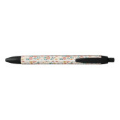 Coral Flower Garden Pattern Zwarte Inkt Pen (Achterkant)