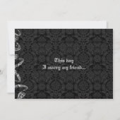 Coral & Fuchsia Gerber Daisy Faire-part de mariage (Dos)