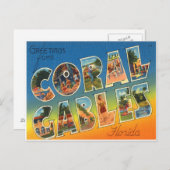 Coral Gables Florida Briefkaart (Voorkant / Achterkant)