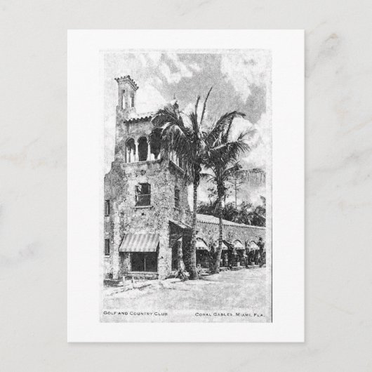 Coral Gables Florida  Briefkaart Reproduction (Voorkant)
