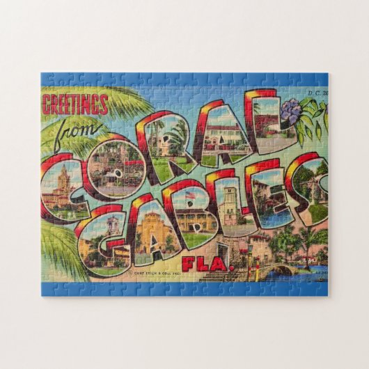 Coral Gables Florida Groet Legpuzzel (Horizontaal)