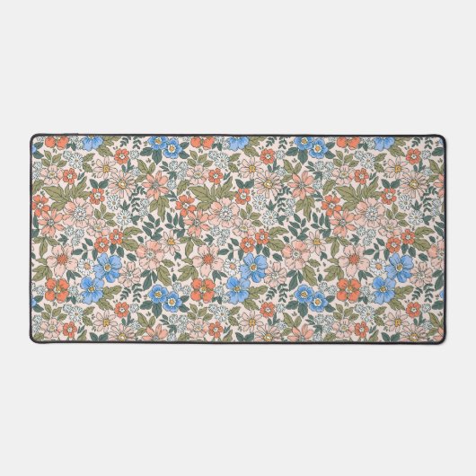 Coral Garden Flower Pattern Bureaumat (Voorkant)