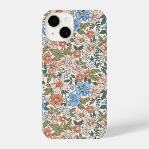 Coral Garden Flower Pattern iPhone 14 Hoesje