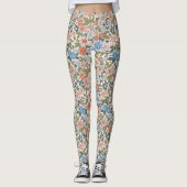 Coral Garden Flower Pattern Leggings (Voorkant)