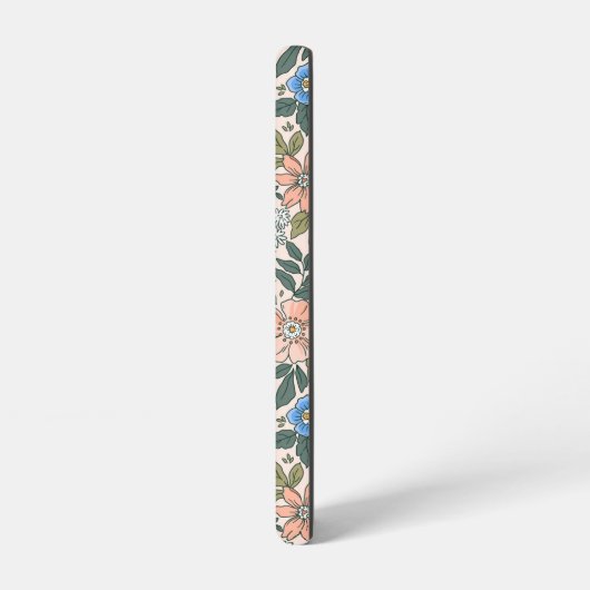 Coral Garden Flower Pattern Samsung Galaxy Hoesje (Linkerkant)