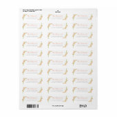 Coral Garden Roses - étiquettes d'adresse de retou (Feuille entière)