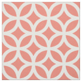 Coral Geometric Pattern Fabric Stof (Swatch)