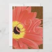 Coral Gerber Daisy Wedding Uitnodiging (Achterkant)