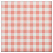 Coral Gingham Pattern Fabric Stof (Swatch)