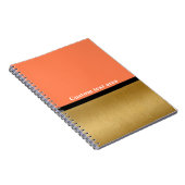 Coral & Gold Cahier Journal Moderne Glamour (Côté Droit)