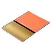 Coral & Gold Cahier Journal Moderne Glamour (Côté gauche)