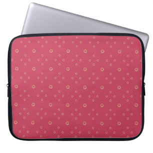 Coral Golden Zinnia Sun Laptop Sleeve
