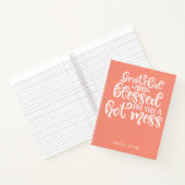 Coral Grateful and Blessed Gratitude Journal Notitieboek (Binnen)