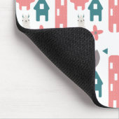 Coral Green Llama Alpaca Animal Homs Muismat (Hoek)