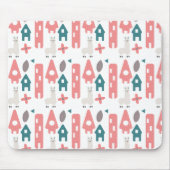 Coral Green Llama Alpaca Animal Homs Muismat (Voorkant)