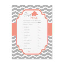 Coral Grey Chevron Elephant Perfect Prijs Spel