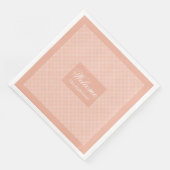 Coral Grey Napkins Personalized Classic Tableware Servet (Hoek)