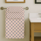 Coral Grey Tartan Towels Sleek and Stylish Look