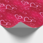 Coral Heart Grid: Simple Scattered Sweetness  Cadeaupapier (Hoek)